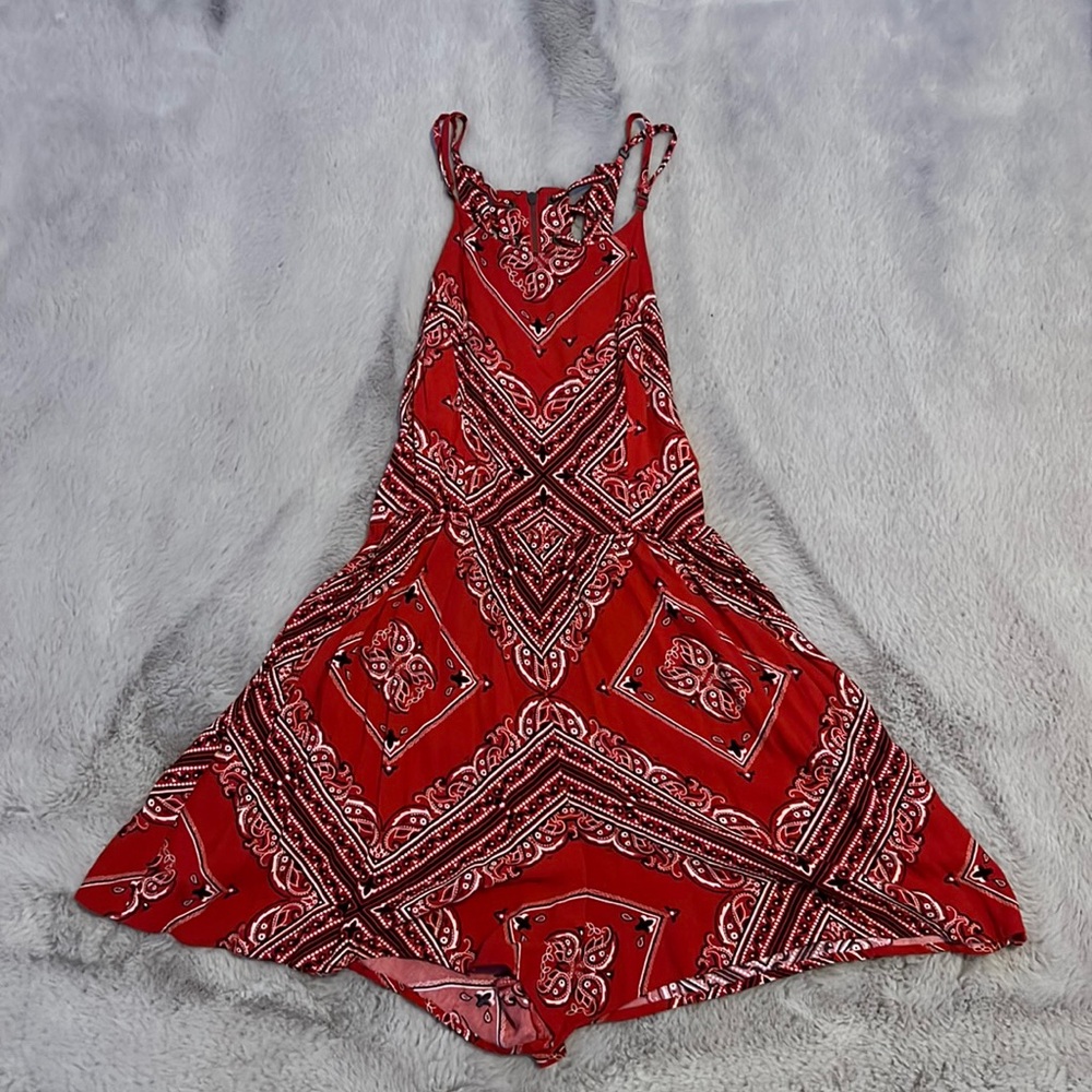 Red Bandana Style Romper
